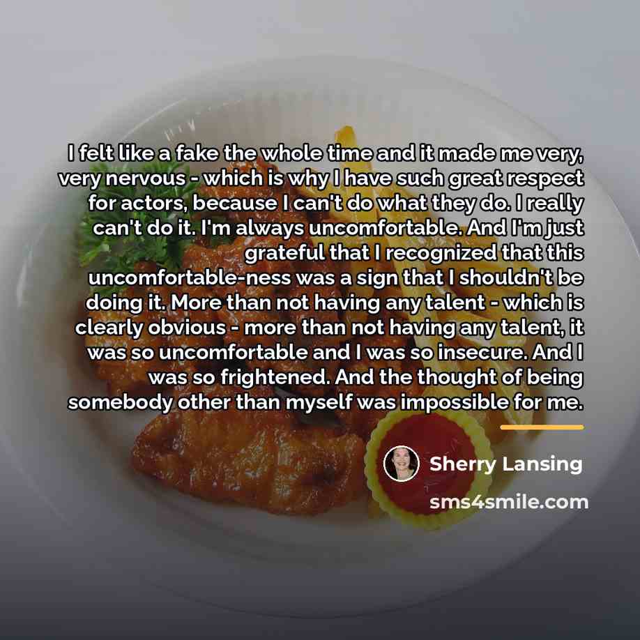 “I felt like a fake the whole time and it…” quote by Sherry Lansing