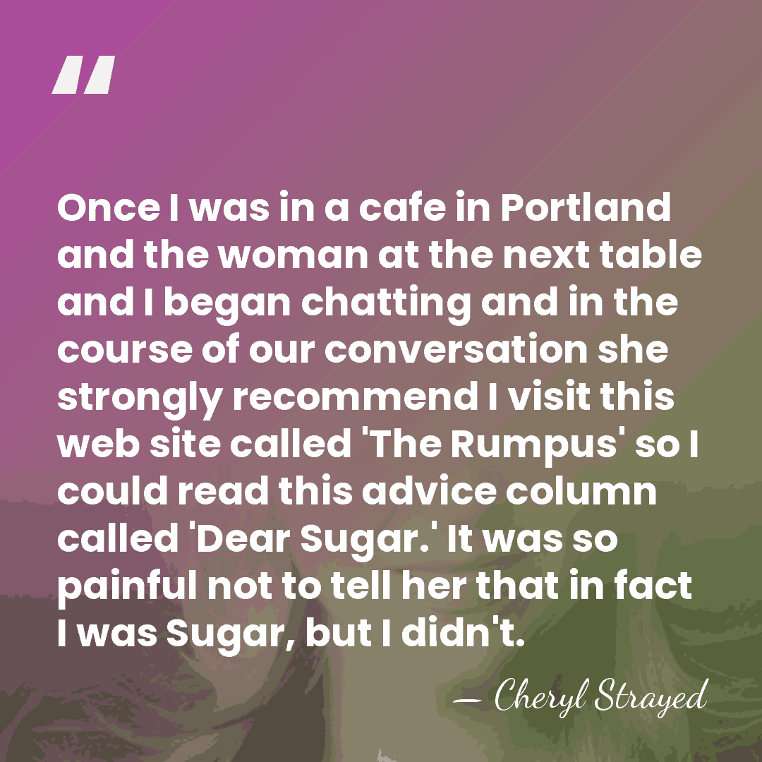 Once I was in a cafe in Portland and the woman at&hellip; - Cheryl Strayed