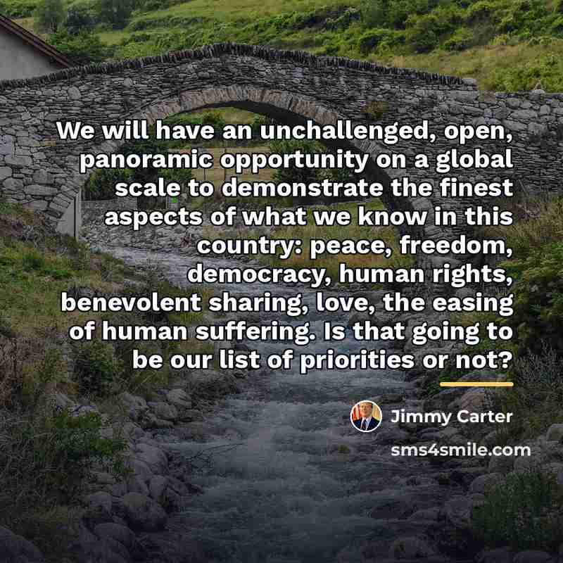 “We will have an unchallenged, open, panoramic opportunity on a…” quote by Jimmy Carter