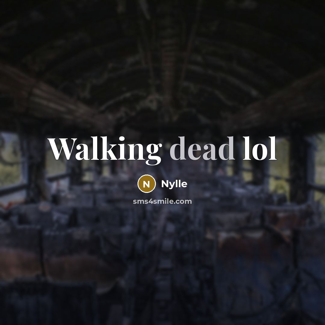 “Walking dead lol” quote by Nylle