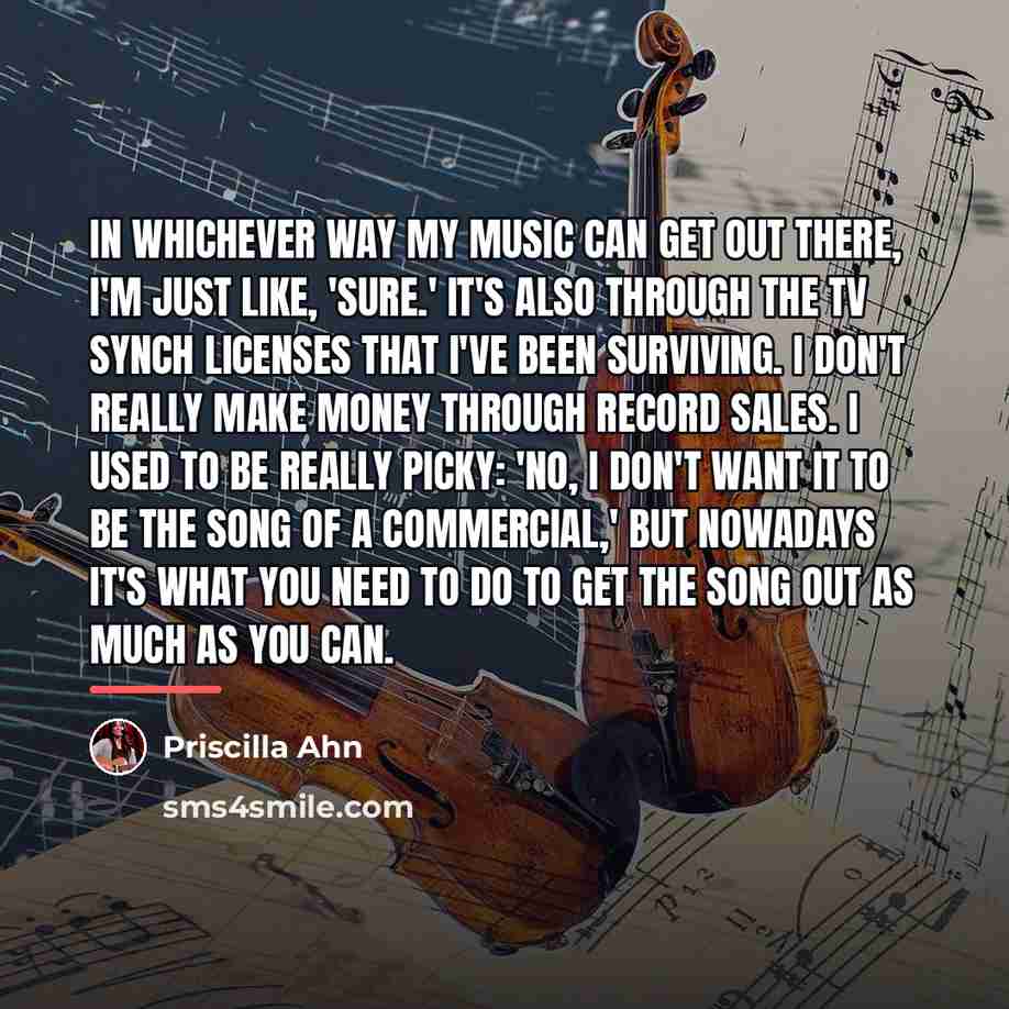 “In whichever way my music can get out there, I'm…” quote by Priscilla Ahn