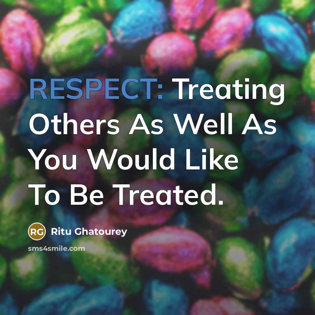“RESPECT: Treating Others As Well As You Would Like To…” quote by Ritu Ghatourey