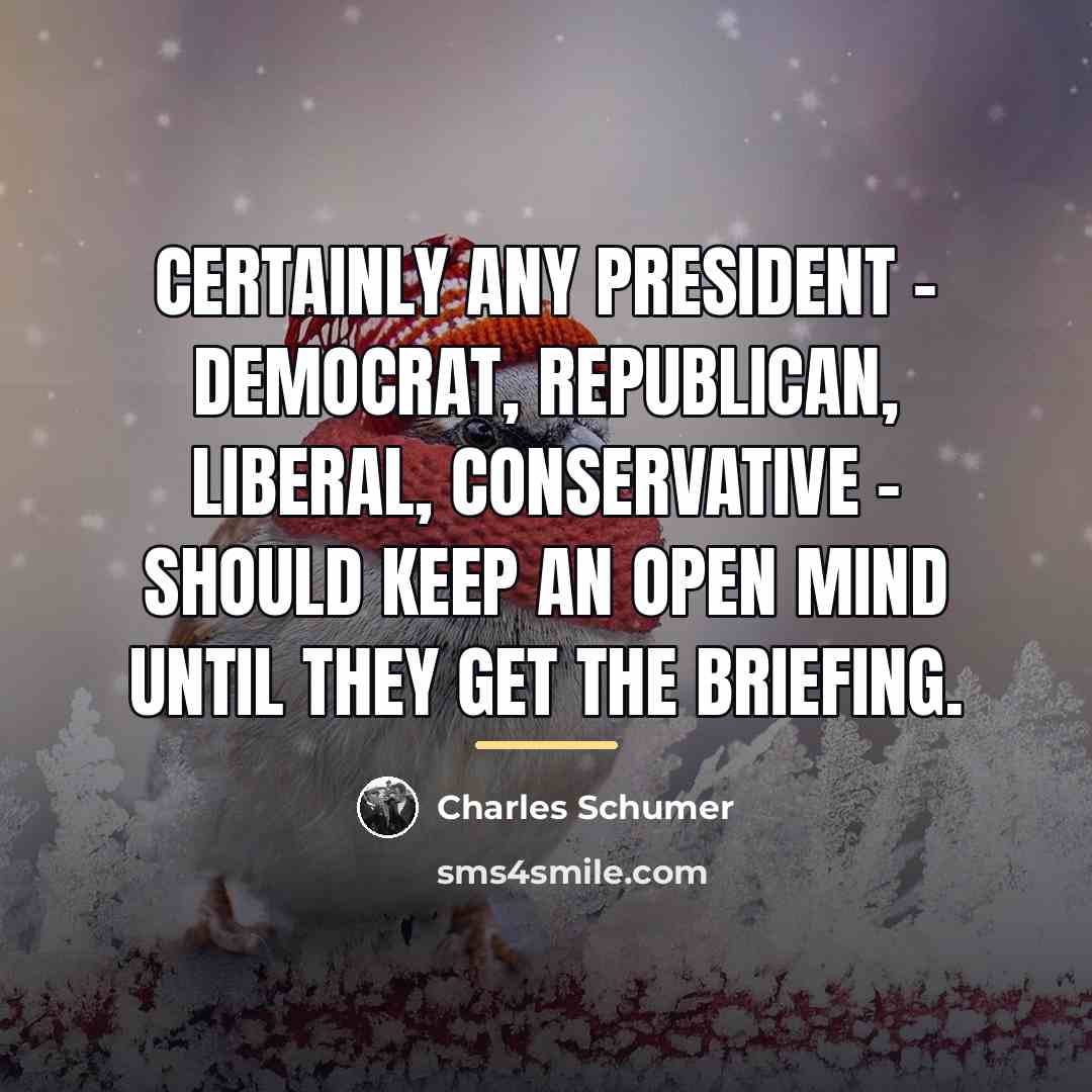 “Certainly any president - Democrat, Republican, liberal, conservative - should…” quote by Charles Schumer