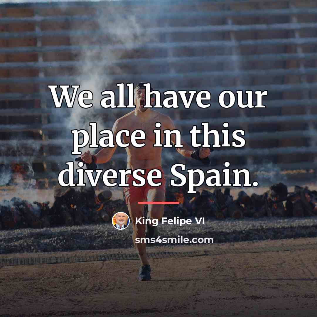 “We all have our place in this diverse Spain.…” quote by King Felipe VI