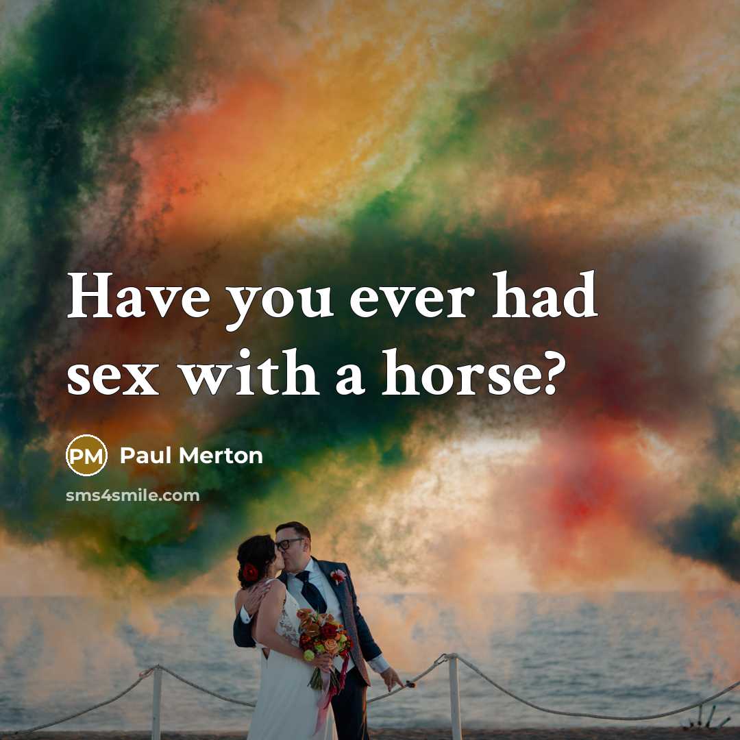 “Have you ever had sex with a horse?…” quote by Paul Merton