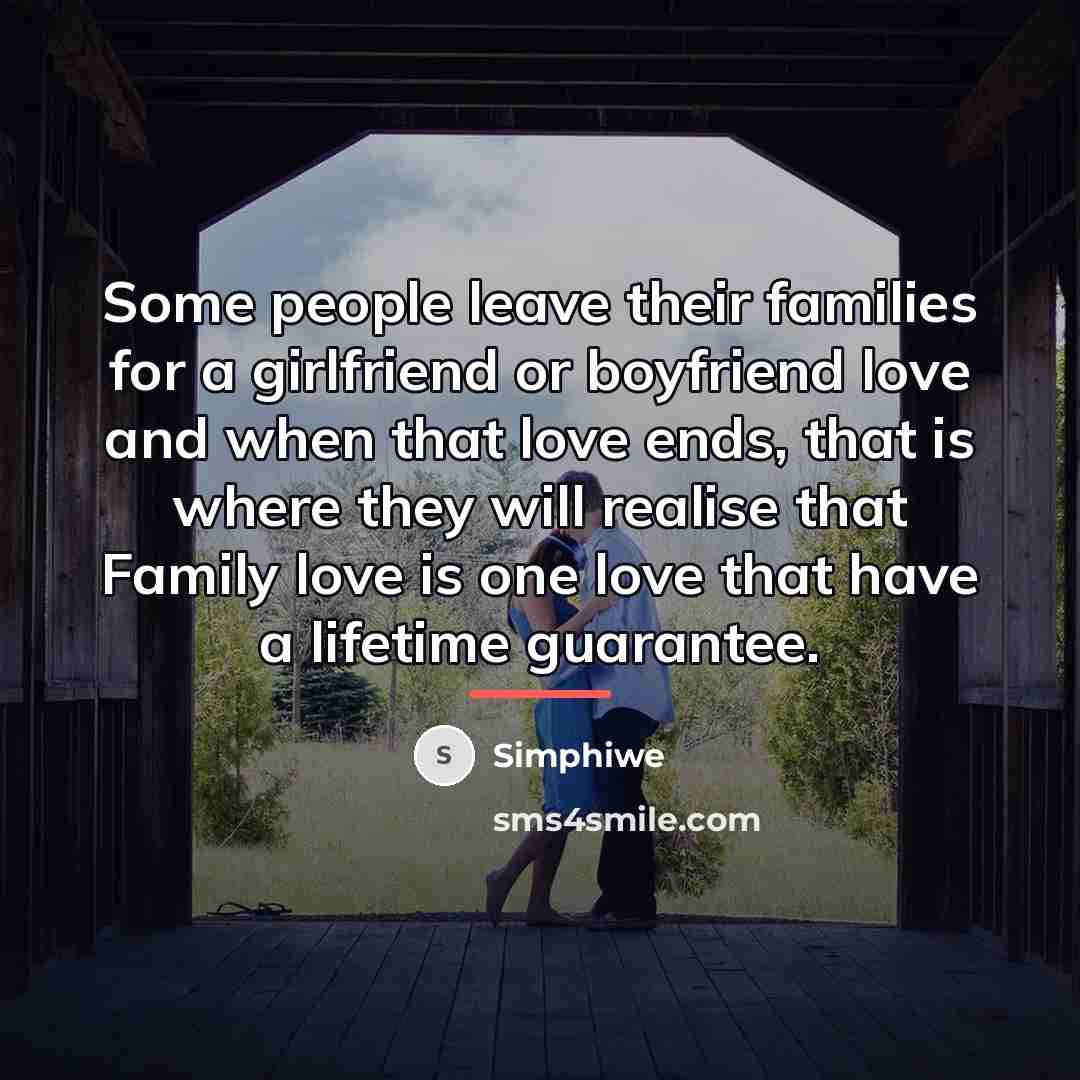 “Some people leave their families for a girlfriend or boyfriend…” quote by Simphiwe