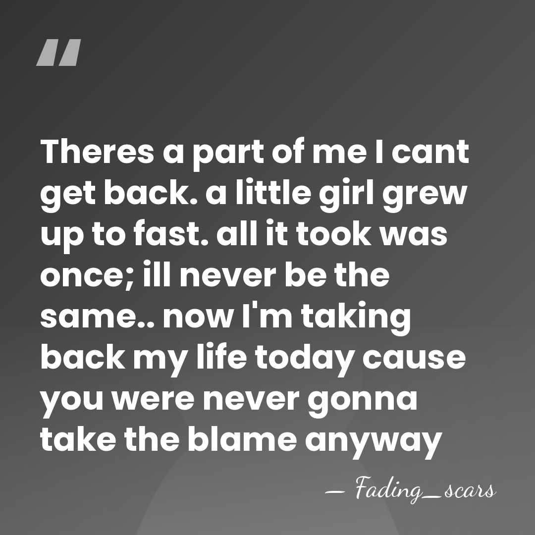 Theres a part of me I cant get back. a little girl&hellip; - Fading_scars