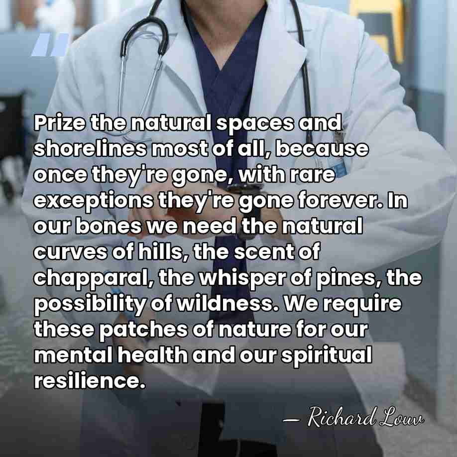 Prize the natural spaces and shorelines most of all, because once they're&hellip; - Richard Louv