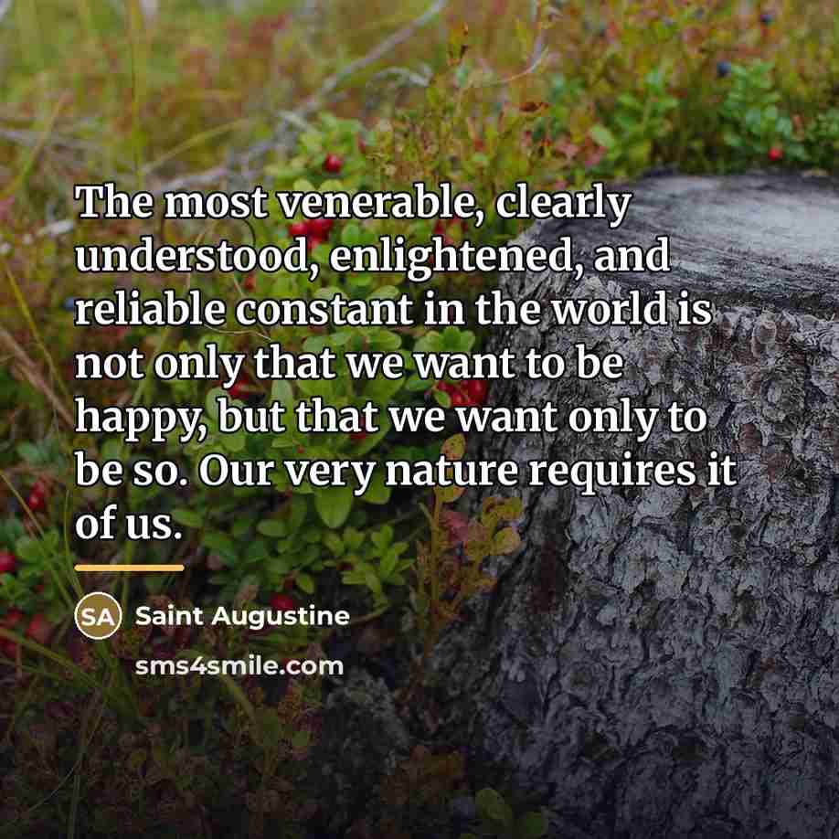 “The most venerable, clearly understood, enlightened, and reliable constant in…” quote by Saint Augustine