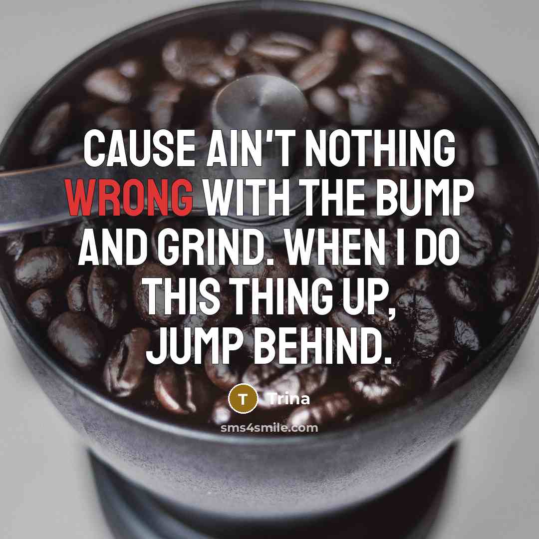 “Cause ain't nothing wrong with the bump and grind. When…” quote by Trina