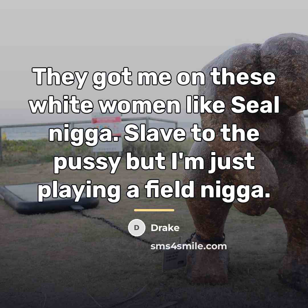 “They got me on these white women like Seal nigga.…” quote by Drake