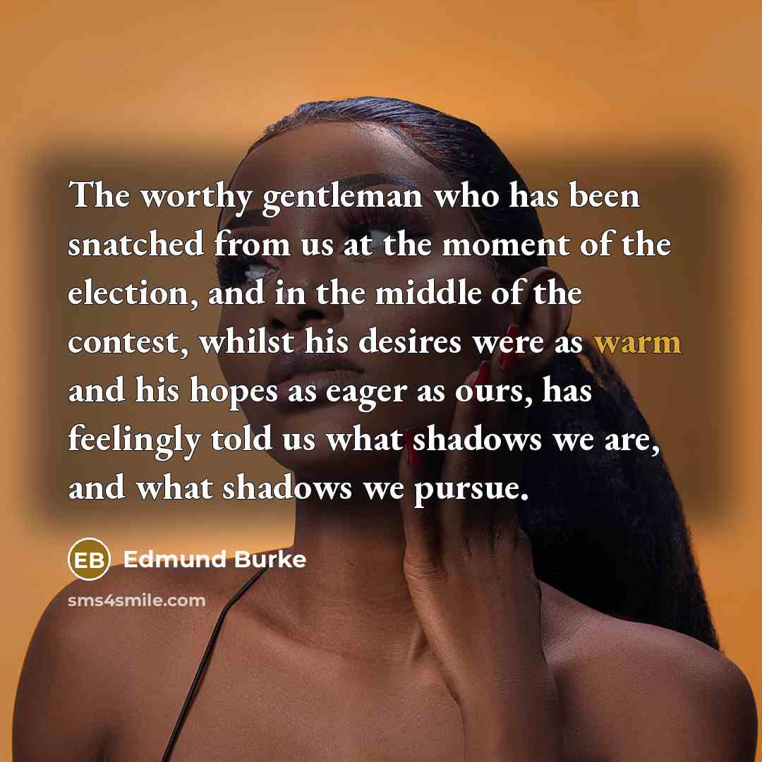 “The worthy gentleman who has been snatched from us at…” quote by Edmund Burke