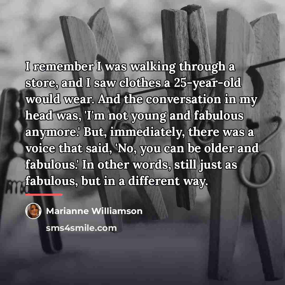 “I remember I was walking through a store, and I…” quote by Marianne Williamson