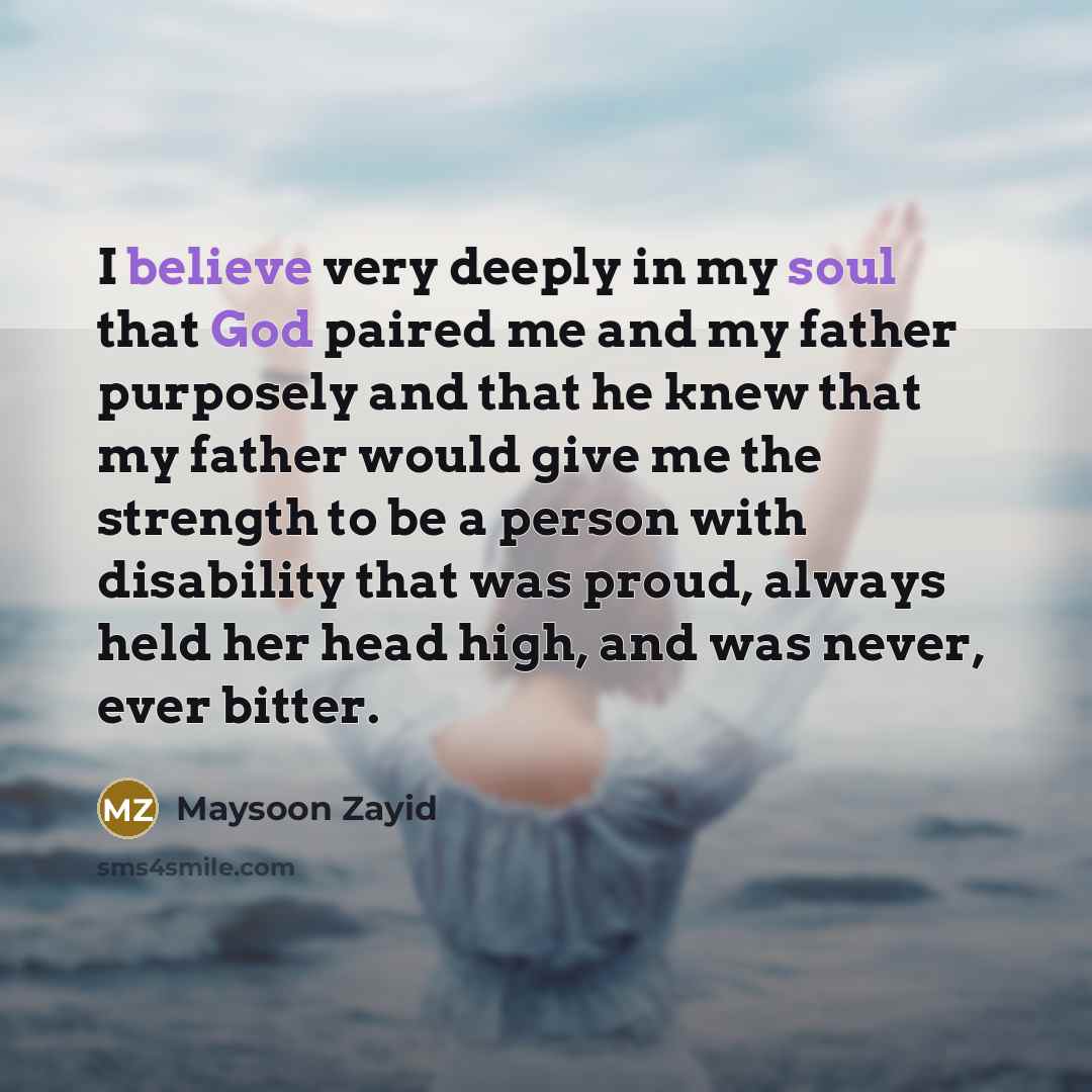 “I believe very deeply in my soul that God paired…” quote by Maysoon Zayid