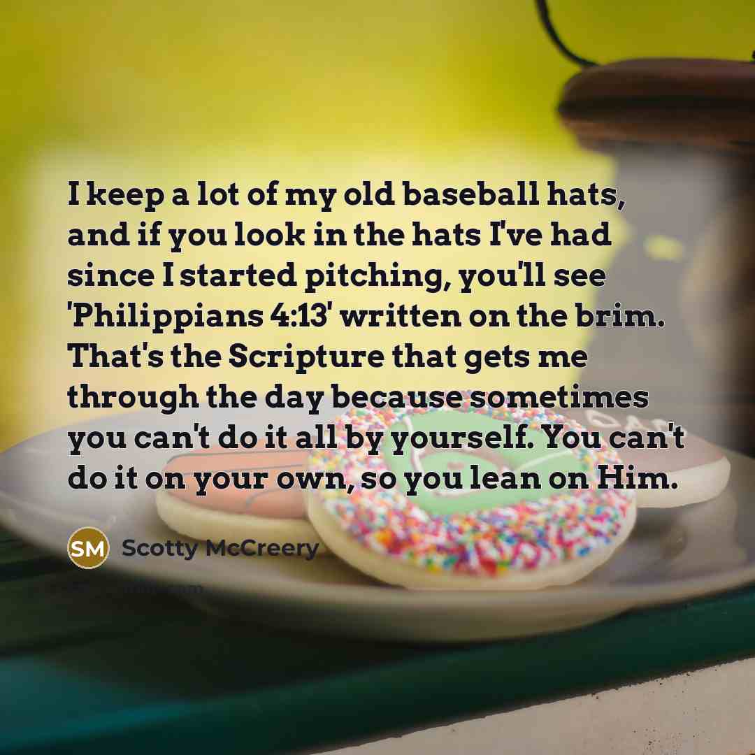 “I keep a lot of my old baseball hats, and…” quote by Scotty McCreery