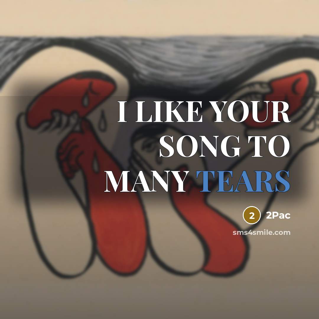 “I LIKE YOUR SONG TO MANY TEARS” quote by 2pac