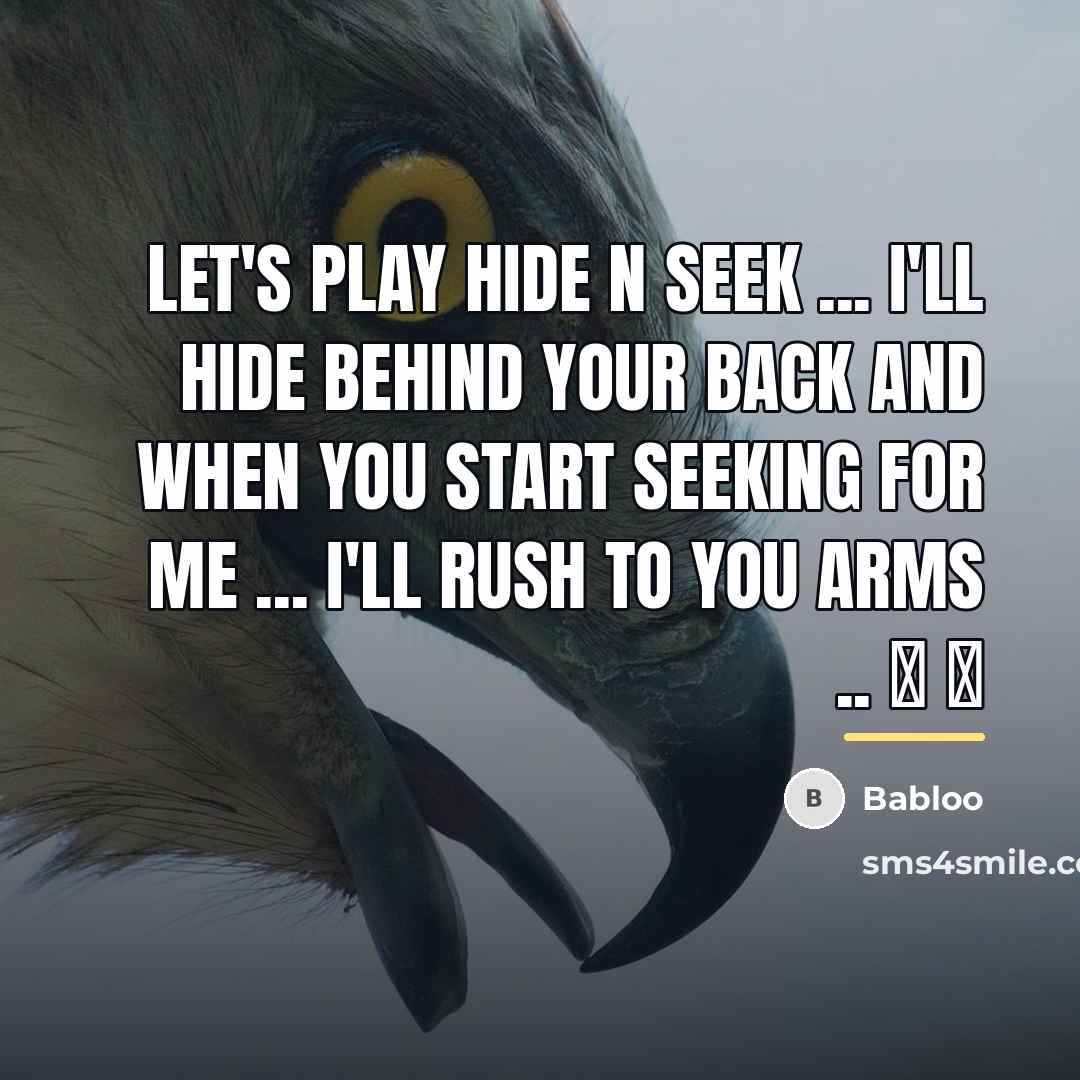 “Let's Play HIDE n SEEK ... I'll Hide Behind Your…” quote by Babloo