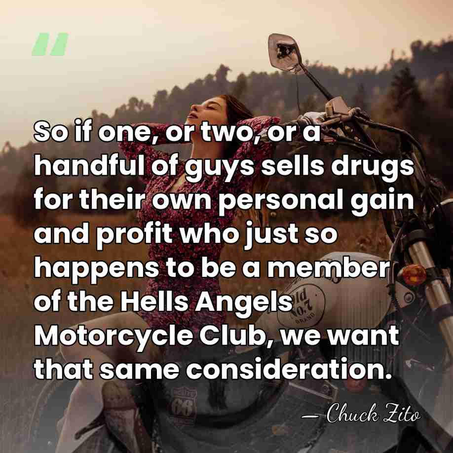 So if one, or two, or a handful of guys sells drugs&hellip; - Chuck Zito