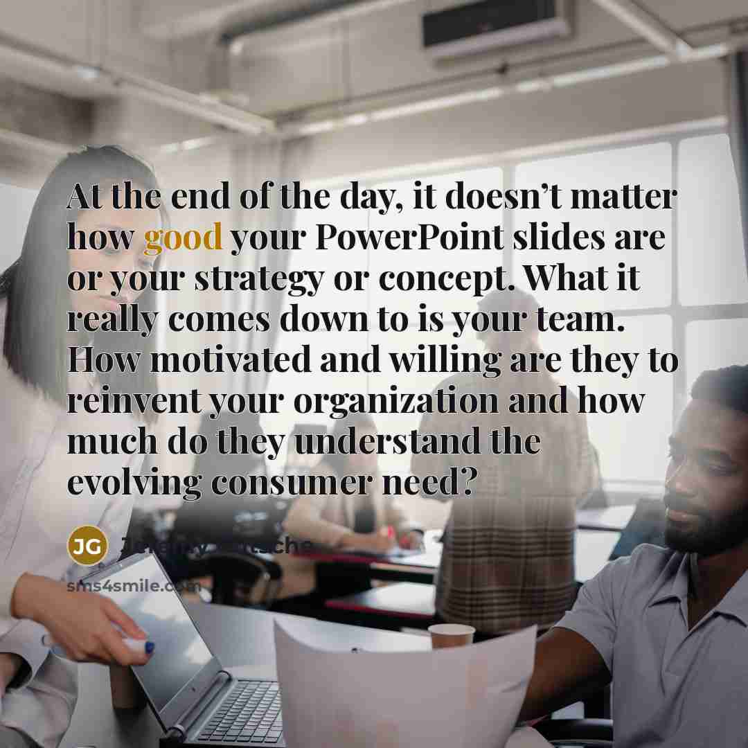 “At the end of the day, it doesn’t matter how…” quote by Jeremy Gutsche