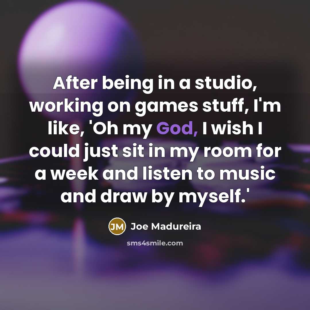 “After being in a studio, working on games stuff, I'm…” quote by Joe Madureira