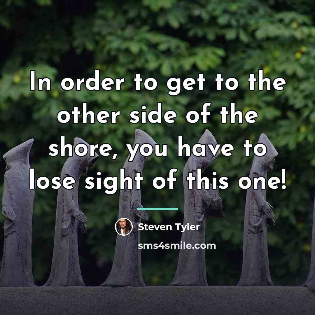 “In order to get to the other side of the…” quote by Steven Tyler