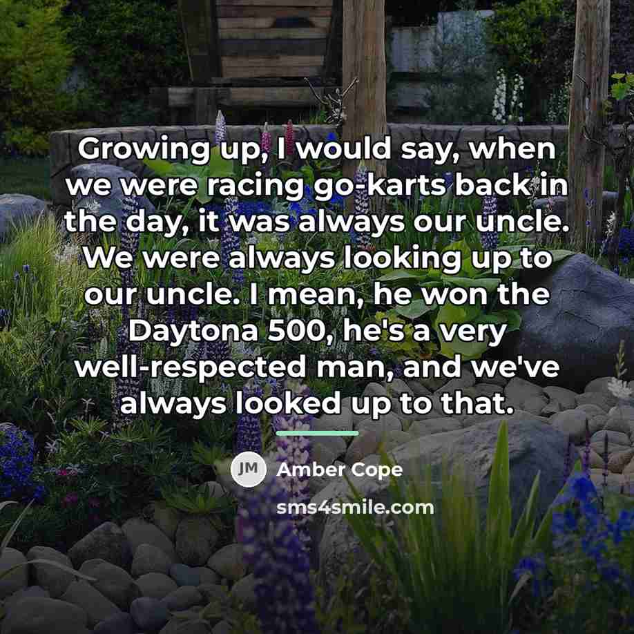 “Growing up, I would say, when we were racing go-karts…” quote by Amber Cope