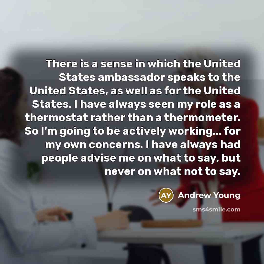 “There is a sense in which the United States ambassador…” quote by Andrew Young