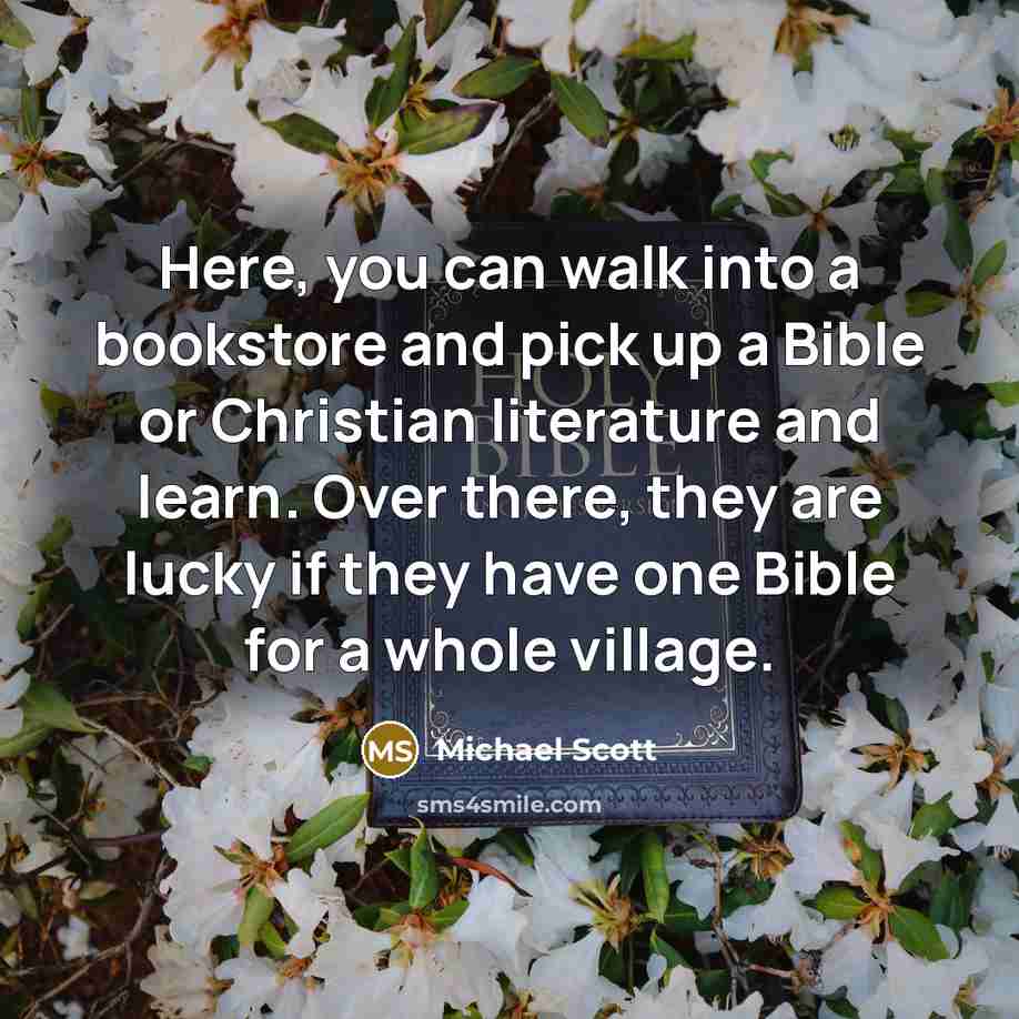 “Here, you can walk into a bookstore and pick up…” quote by Michael Scott
