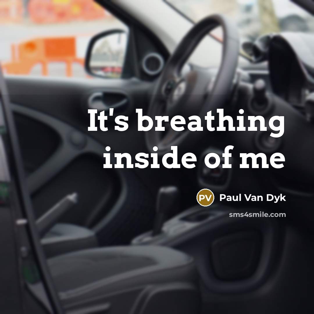“It's breathing inside of me…” quote by Paul Van Dyk