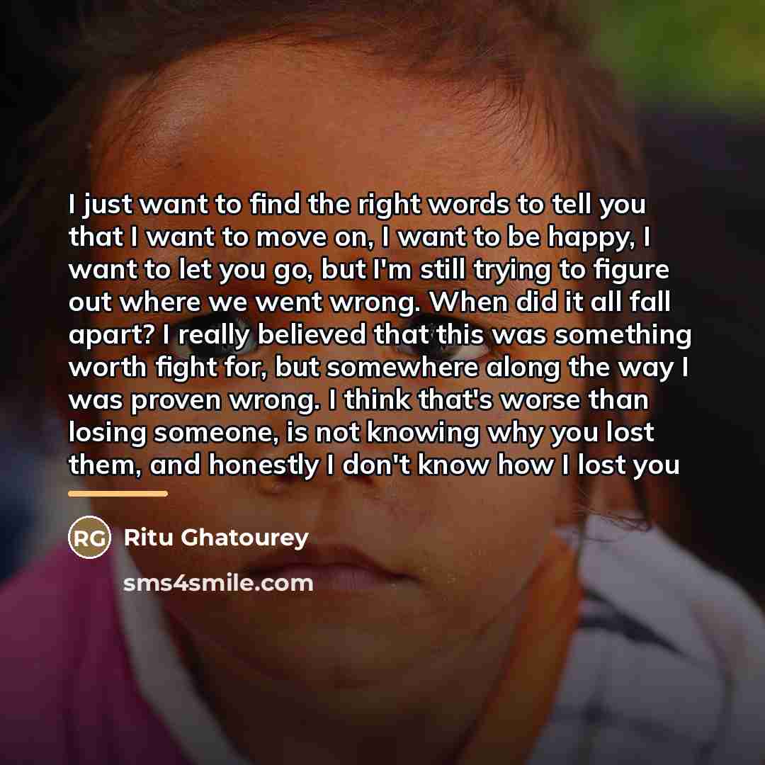 “I just want to find the right words to tell…” quote by Ritu Ghatourey