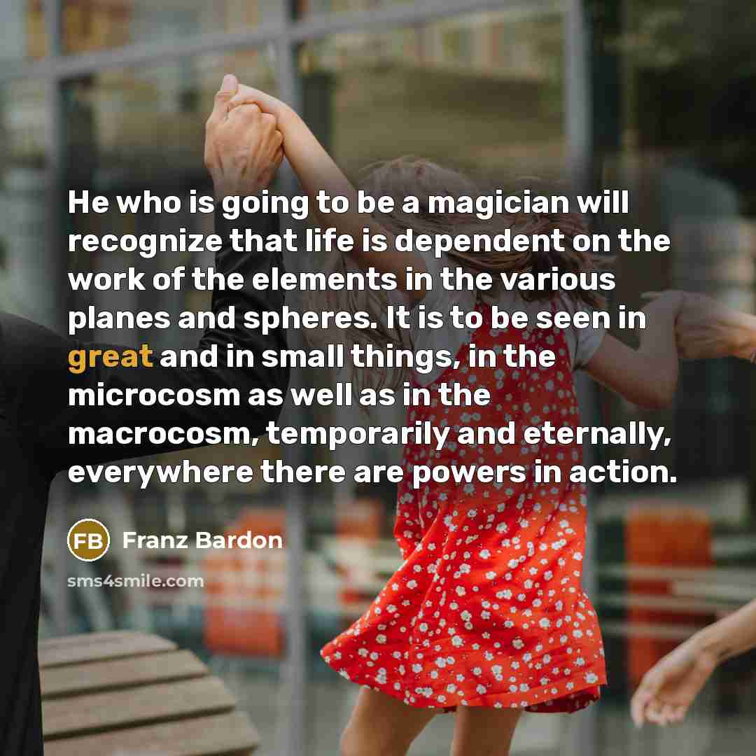 “He who is going to be a magician will recognize…” quote by Franz Bardon