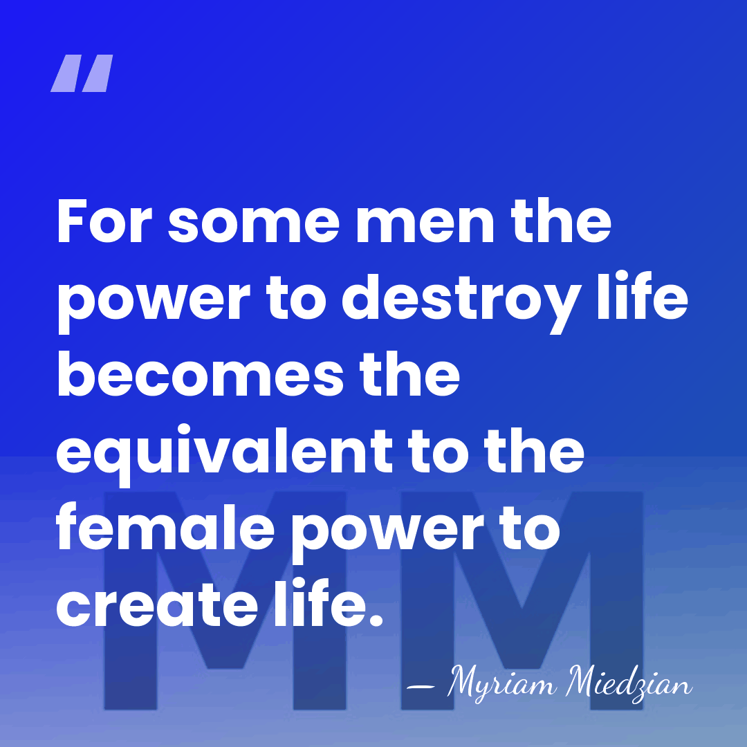 For some men the power to destroy life becomes the equivalent to&hellip; - Myriam Miedzian