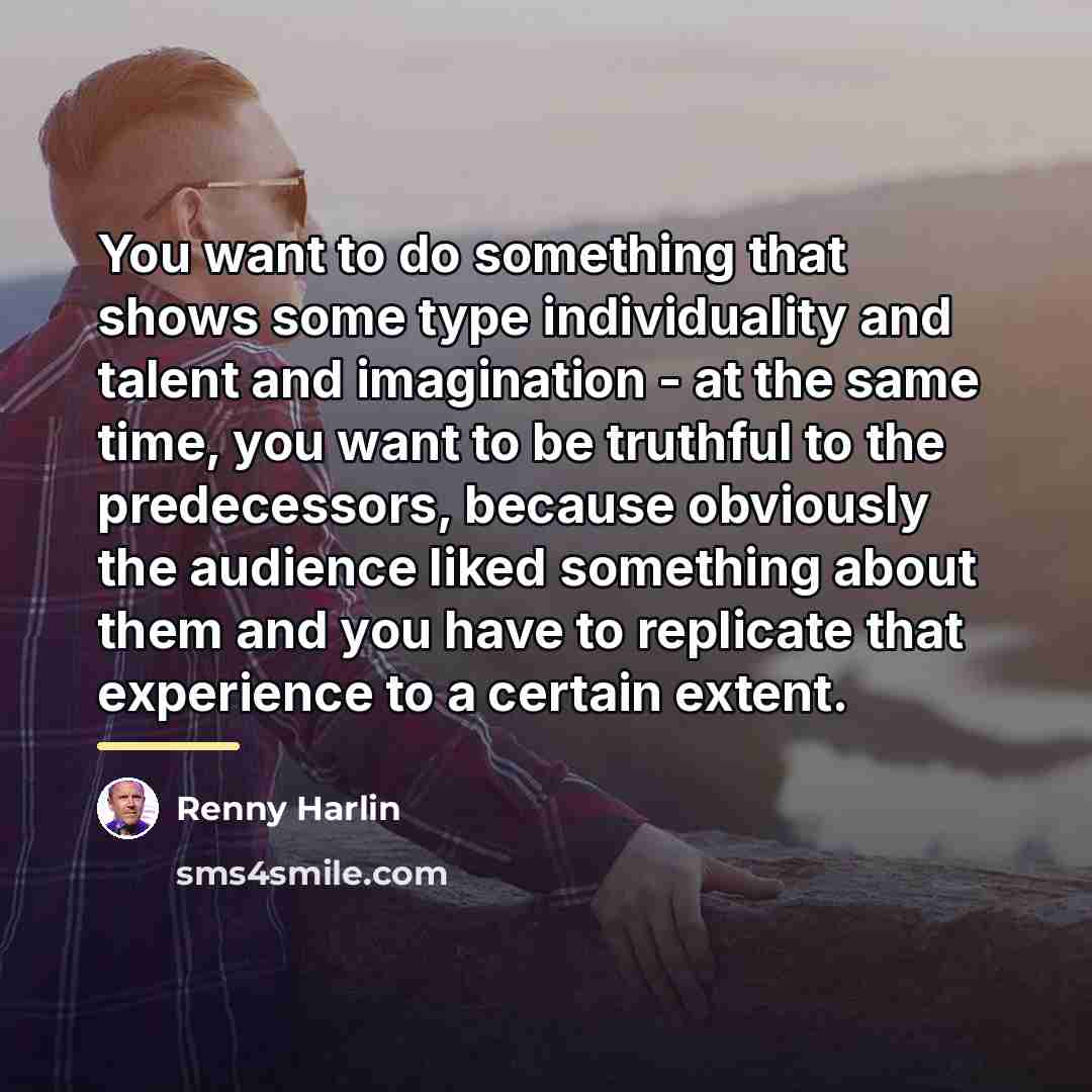 “You want to do something that shows some type individuality…” quote by Renny Harlin