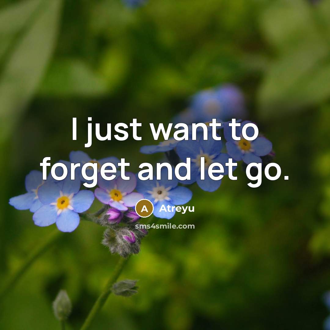“I just want to forget and let go.…” quote by Atreyu