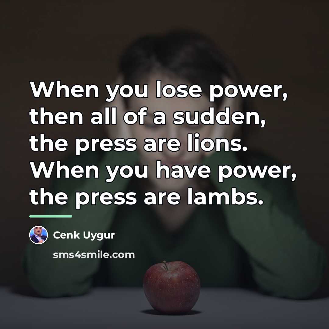 “When you lose power, then all of a sudden, the…” quote by Cenk Uygur