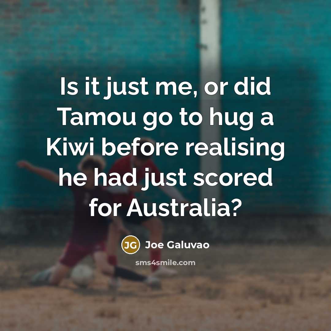 “Is it just me, or did Tamou go to hug a Kiwi before realising he had just scored for Australia?” quote by Joe Galuvao