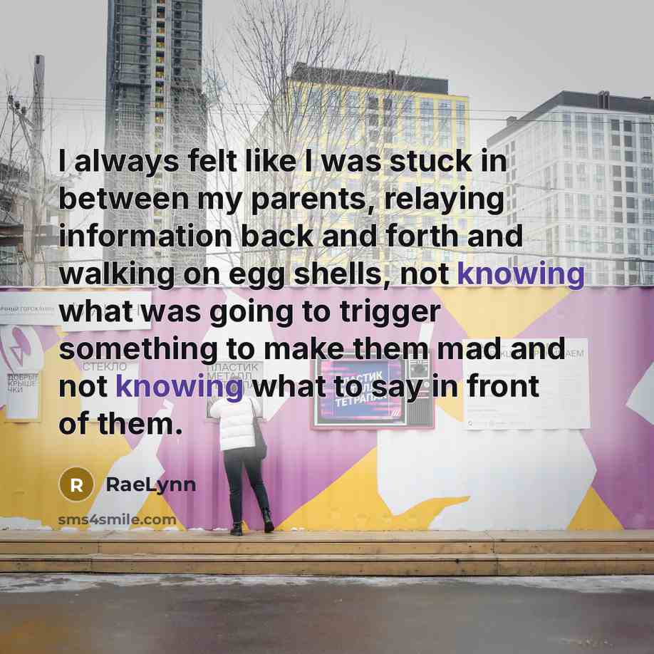 “I always felt like I was stuck in between my…” quote by RaeLynn