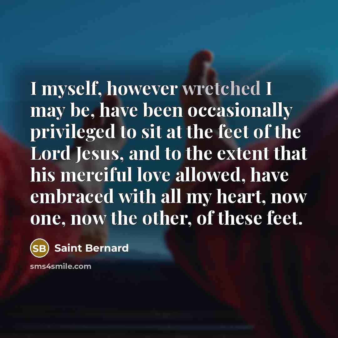 “I myself, however wretched I may be, have been occasionally…” quote by Saint Bernard