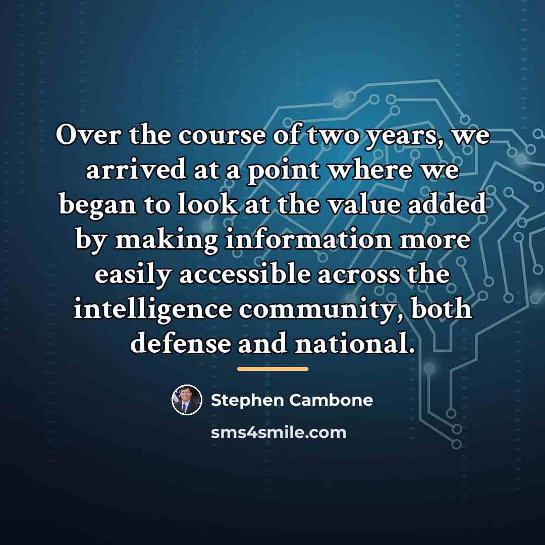 “Over the course of two years, we arrived at a…” quote by Stephen Cambone