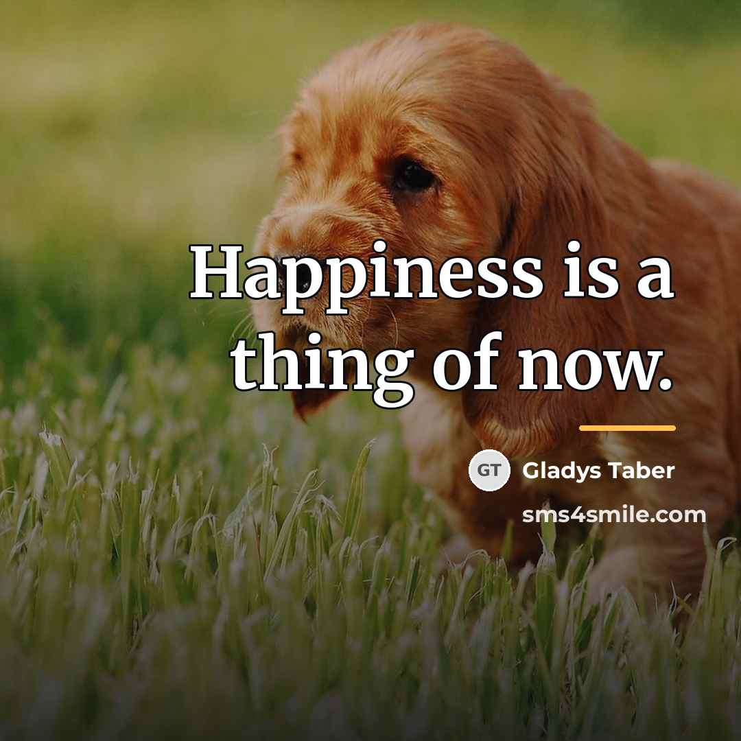“Happiness is a thing of now.…” quote by Gladys Taber