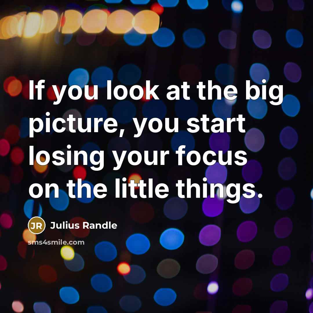 “If you look at the big picture, you start losing…” quote by Julius Randle
