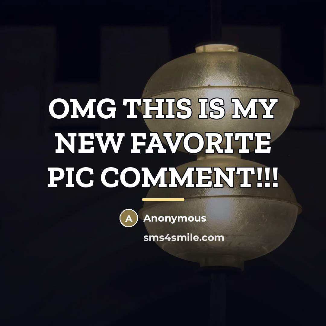 “OMG THIS IS MY NEW FAVORITE PIC COMMENT!!!…” quote by Anonymous