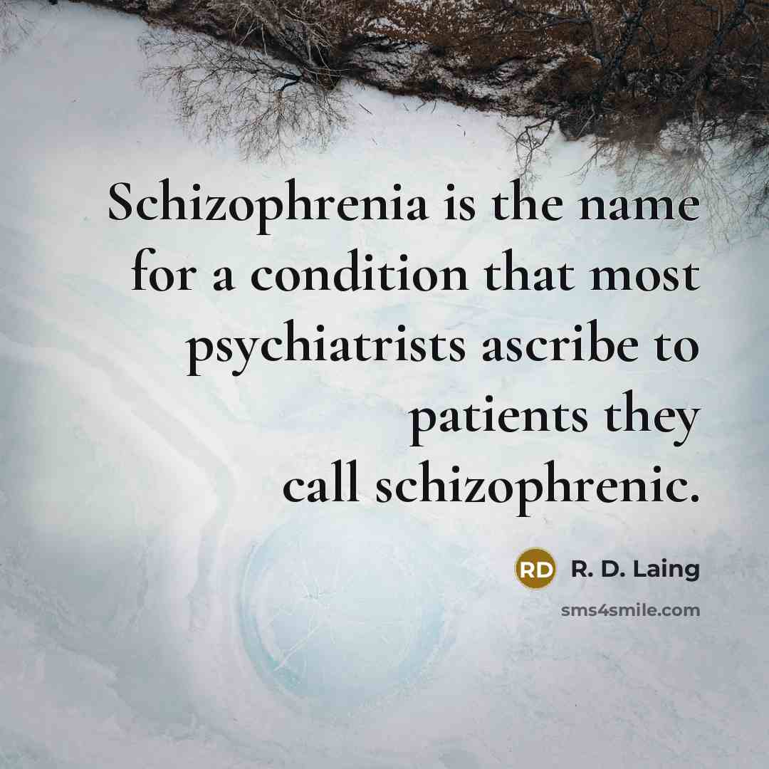 “Schizophrenia is the name for a condition that most psychiatrists…” quote by R. D. Laing
