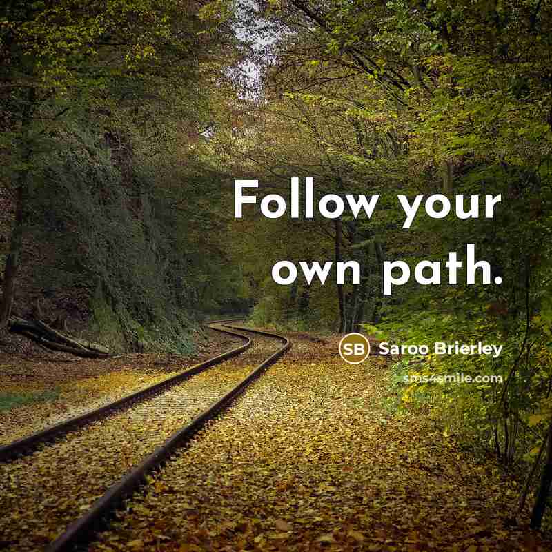 “Follow your own path.…” quote by Saroo Brierley