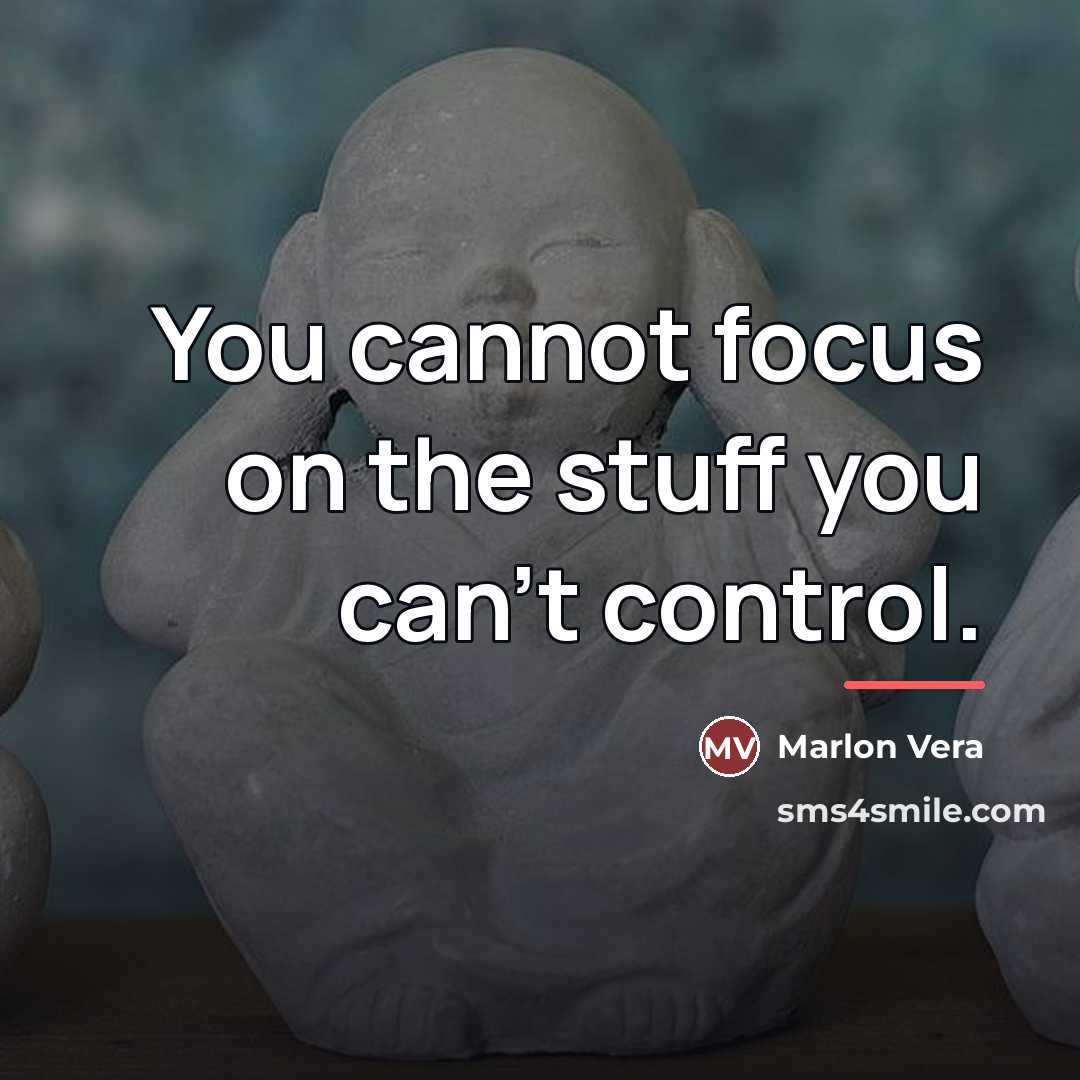 “You cannot focus on the stuff you can't control.…” quote by Marlon Vera