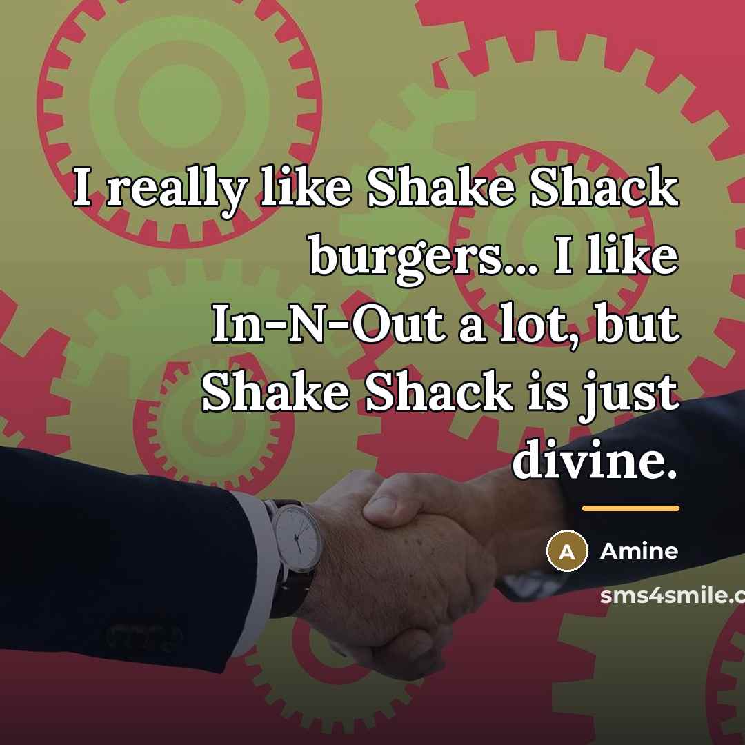 “I really like Shake Shack burgers... I like In-N-Out a…” quote by Amine