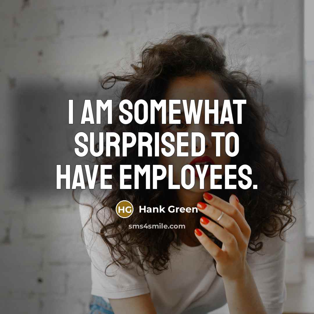 “I am somewhat surprised to have employees.…” quote by Hank Green