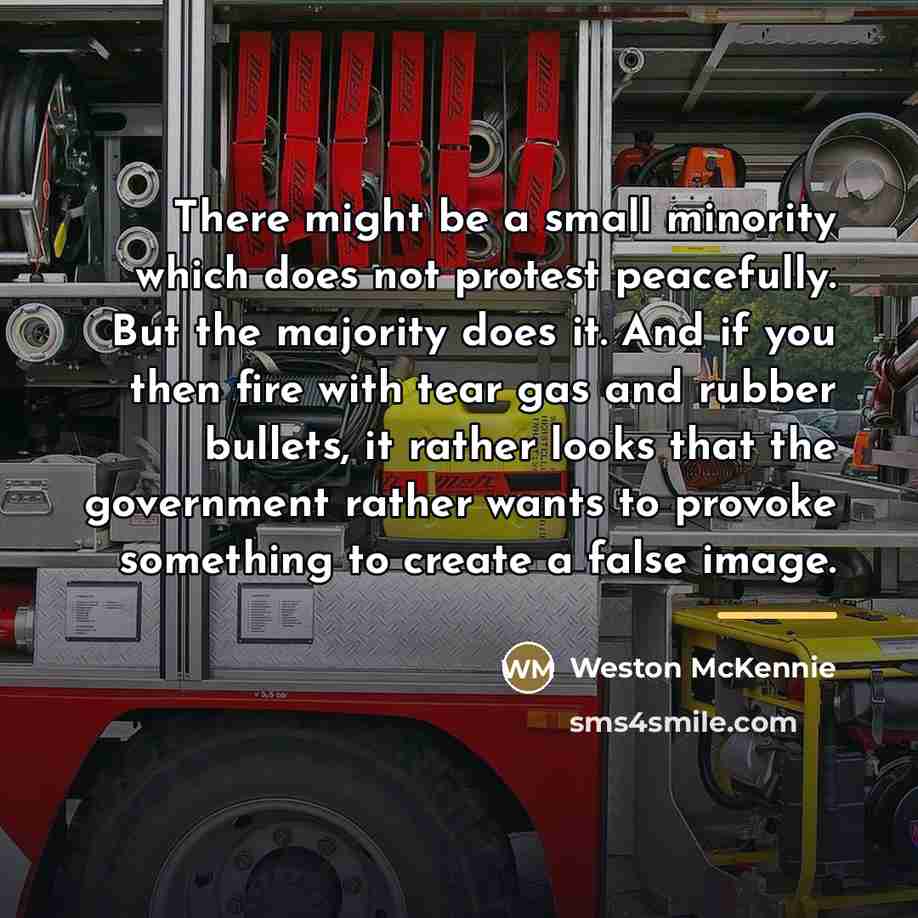 “There might be a small minority which does not protest…” quote by Weston McKennie