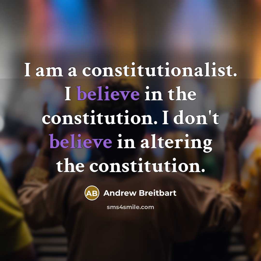 “I am a constitutionalist. I believe in the constitution. I…” quote by Andrew Breitbart
