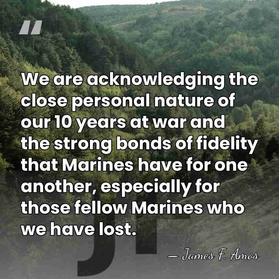 We are acknowledging the close personal nature of our 10 years at&hellip; - James F. Amos